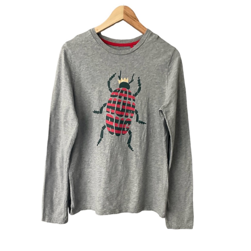 Boden Bah Humbug Christmas Bug Long Sleeve Tee Size 15-16Y